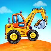 Truck games for kids - build a house, car wash app icon