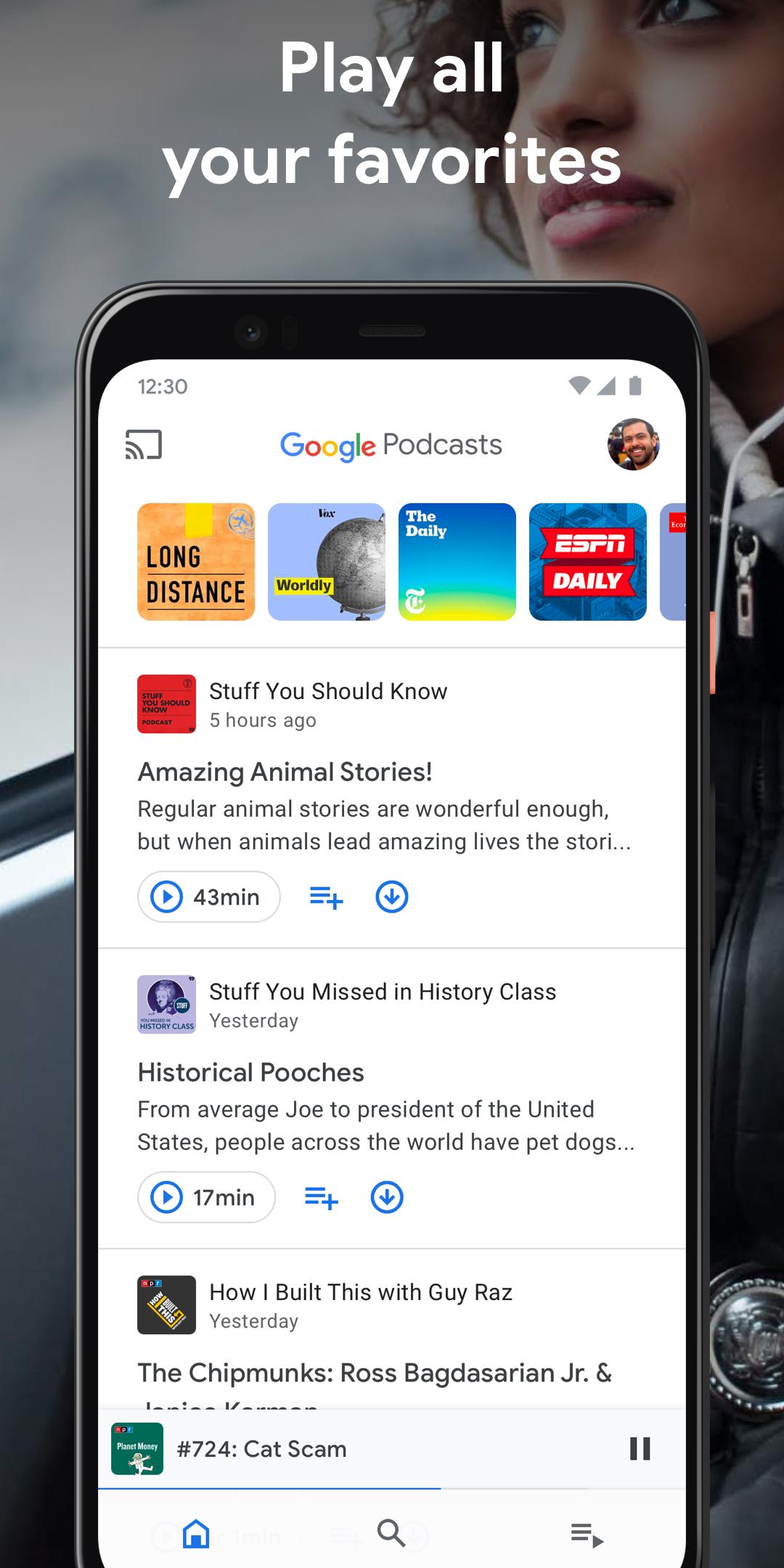 Google Podcasts Discover free & trending podcasts 1.0.0.301897054 Screenshot 1