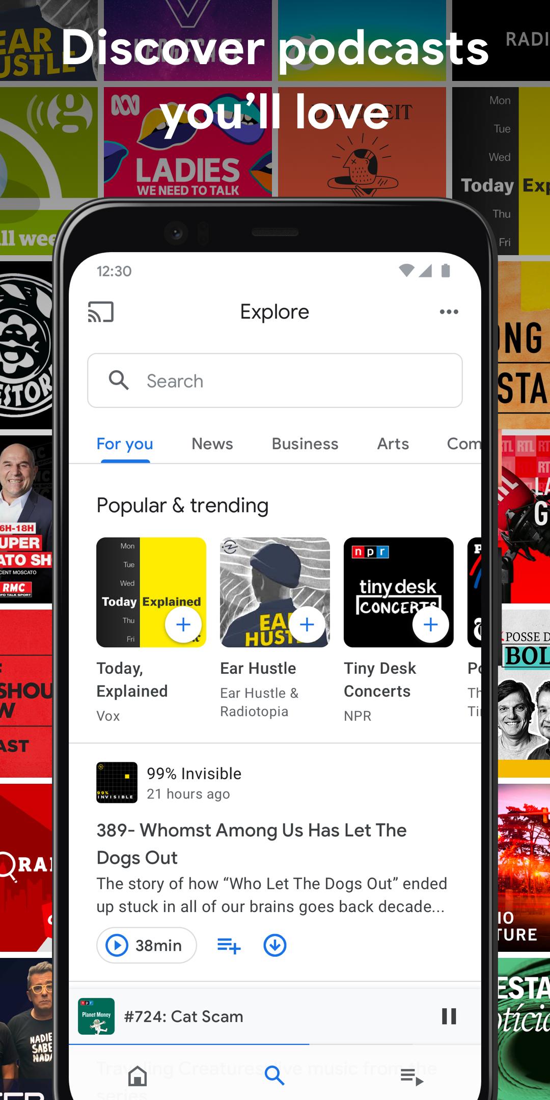 Google Podcasts Discover free & trending podcasts 1.0.0.301897054 Screenshot 2