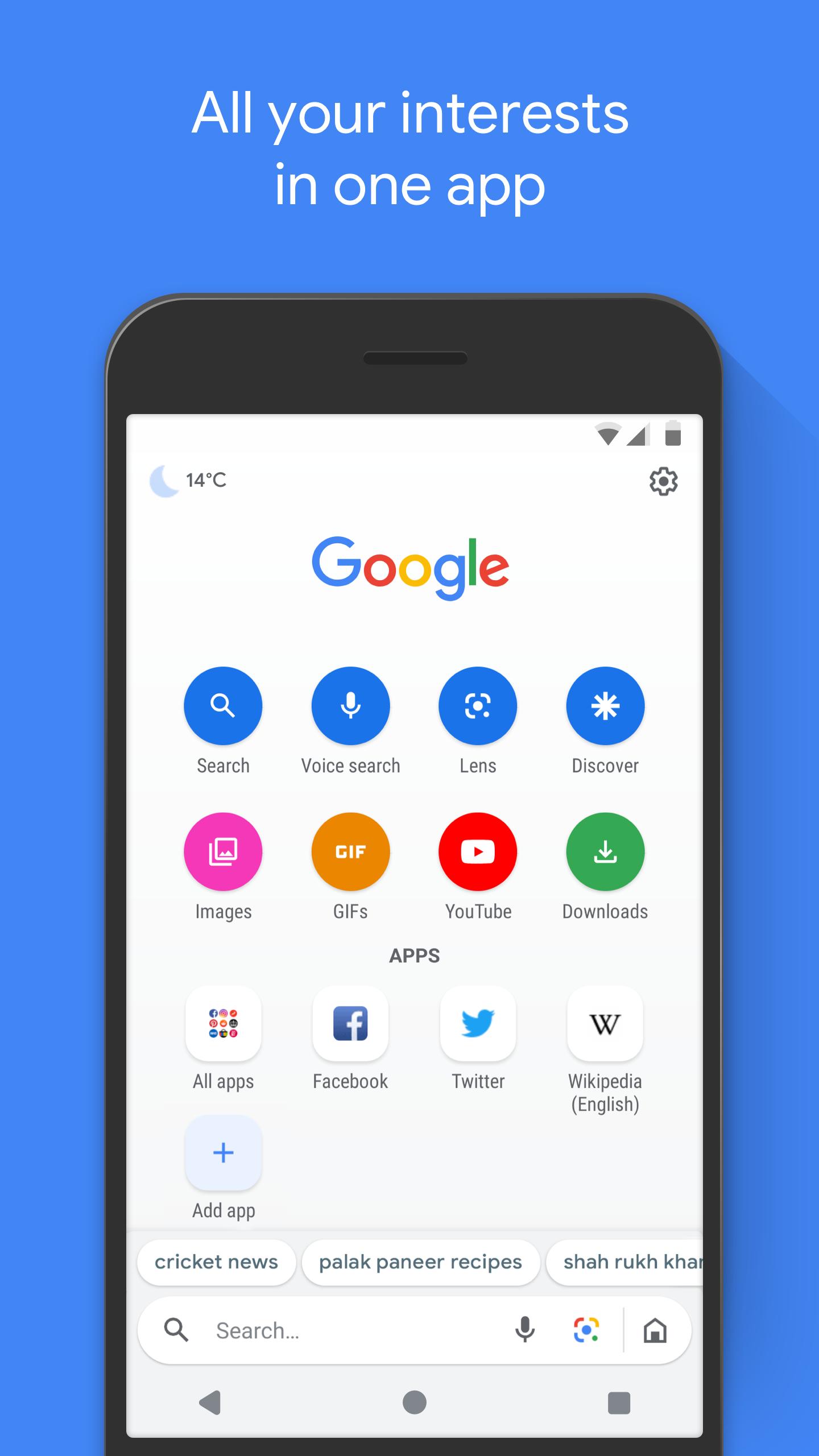 Google Go A lighter, faster way to search 3.32.381795618.release Screenshot 1