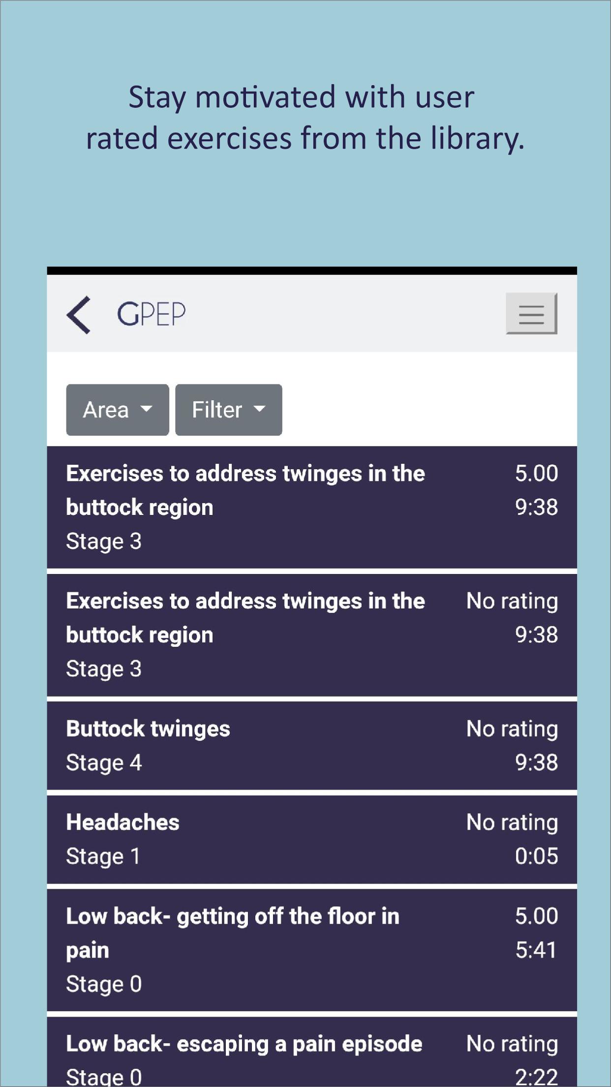 GPEP Physiotherapy Exercises 2.0 Screenshot 4
