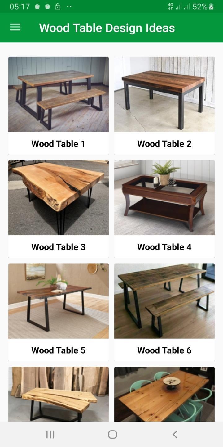 Wood Table Design Ideas (Complete Collection) 4.0.4 Screenshot 1