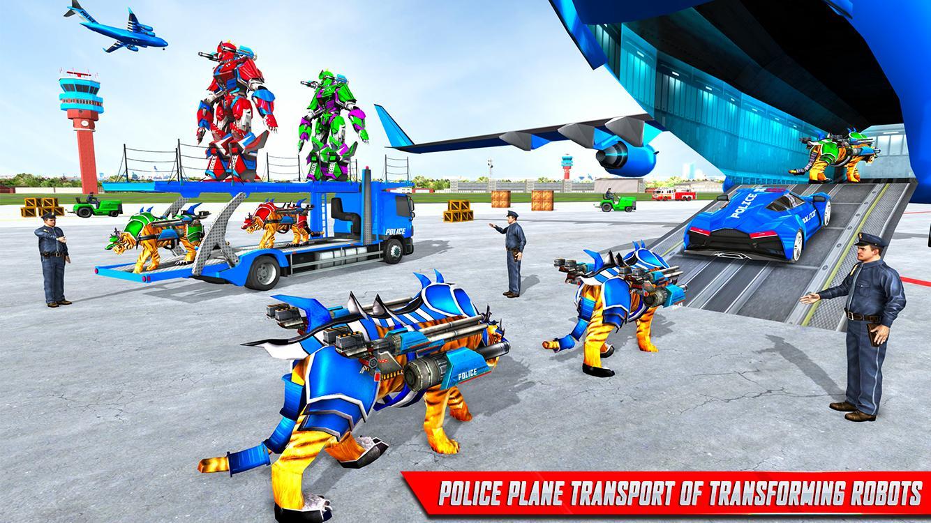 US Police Tiger Robot Game: Police Plane Transport 1.2.1 Screenshot 10