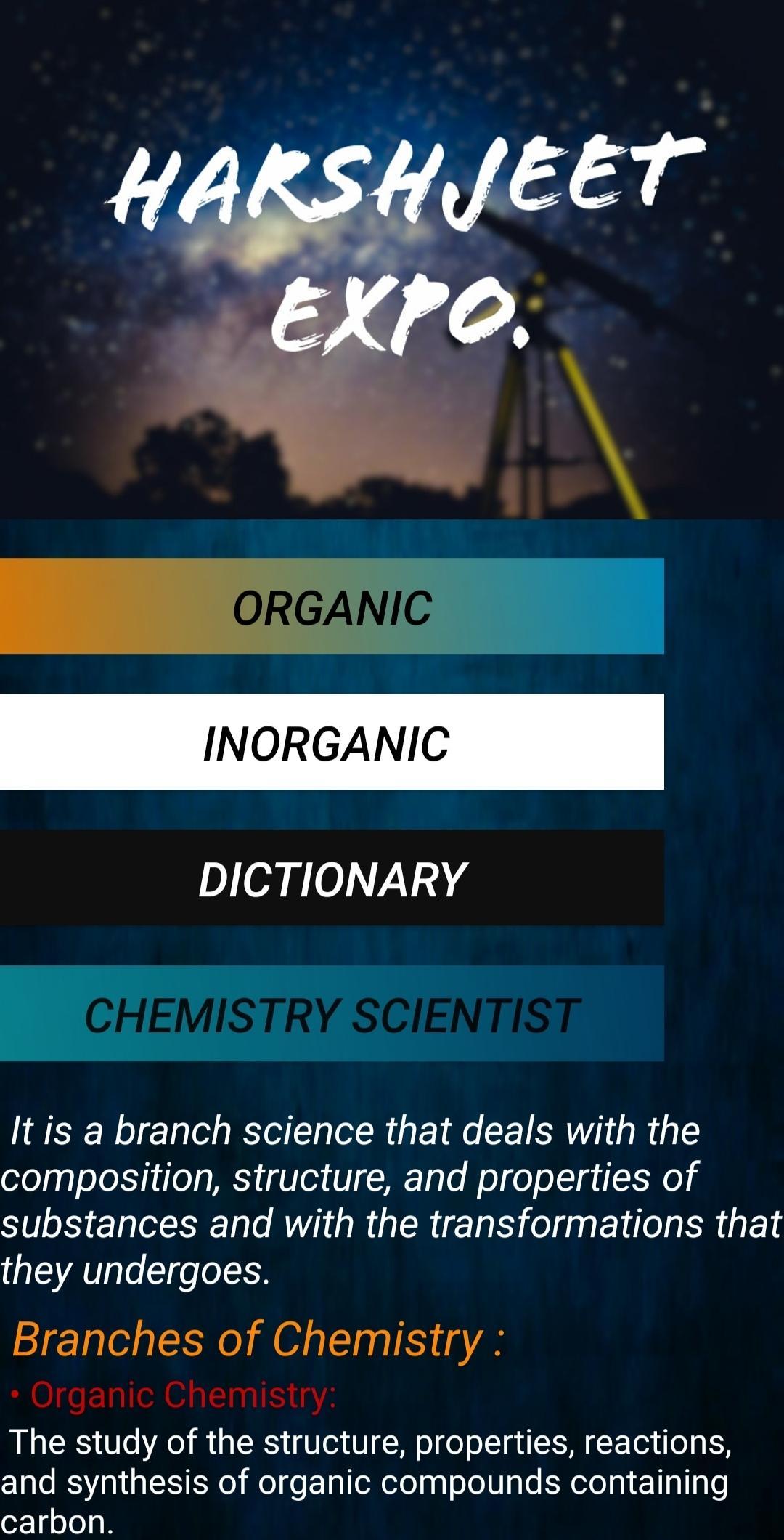 Chemistry e theories 0.19 Screenshot 1