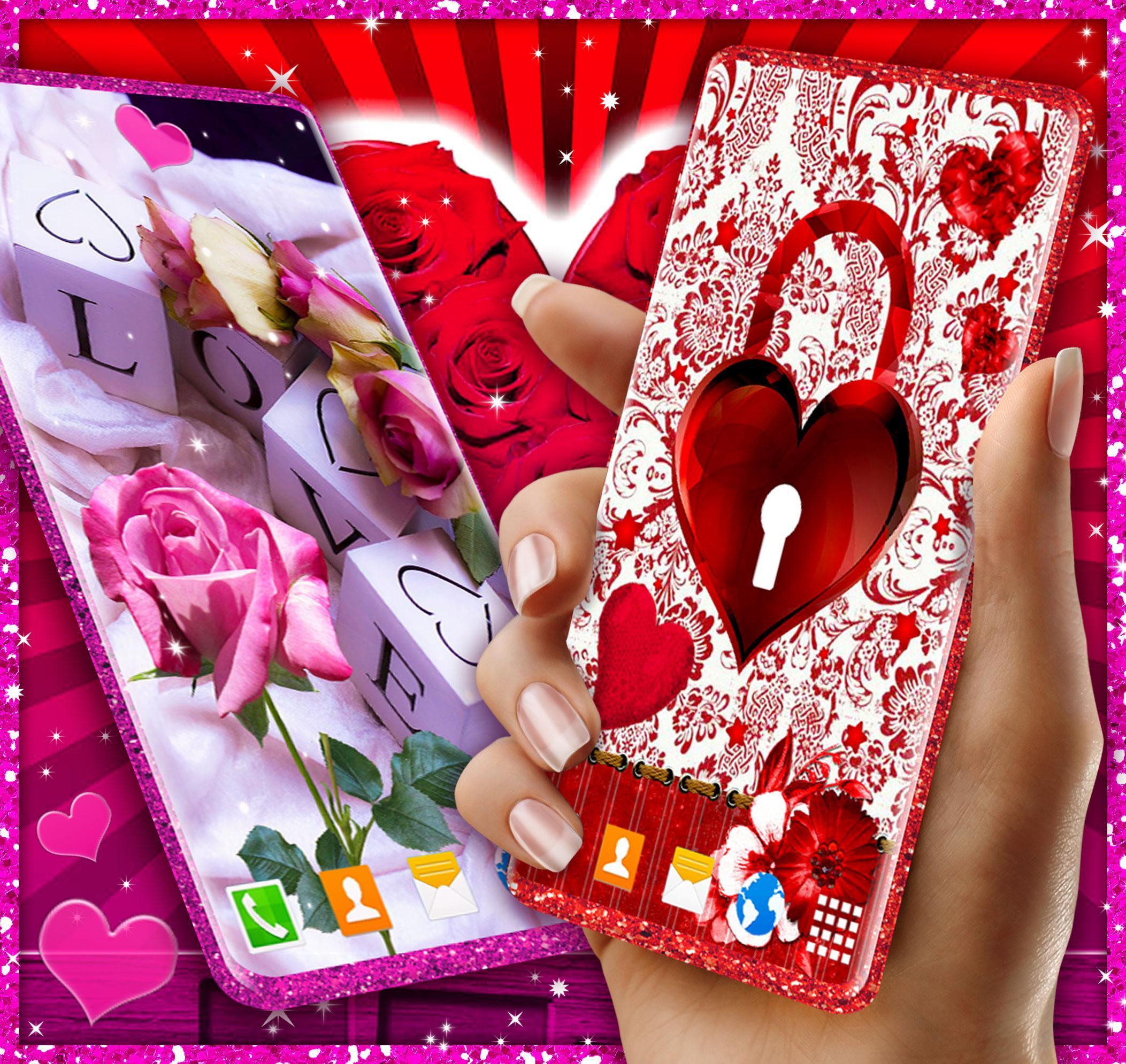 Love Live Wallpapers ❤️ 3D Hearts 4K Wallpapers 6.7.10 Screenshot 1