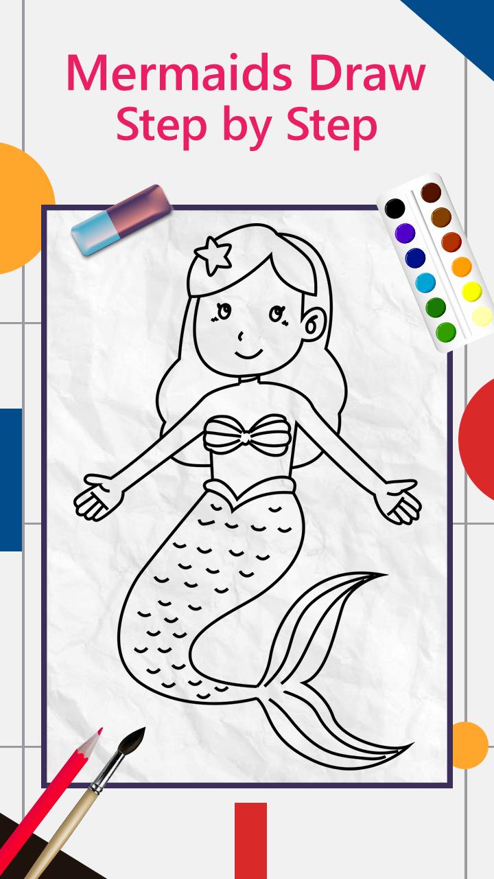 Mermaids Draw Step by Step 1.0 Screenshot 1
