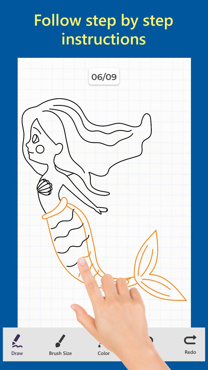 Mermaids Draw Step by Step 1.0 Screenshot 5