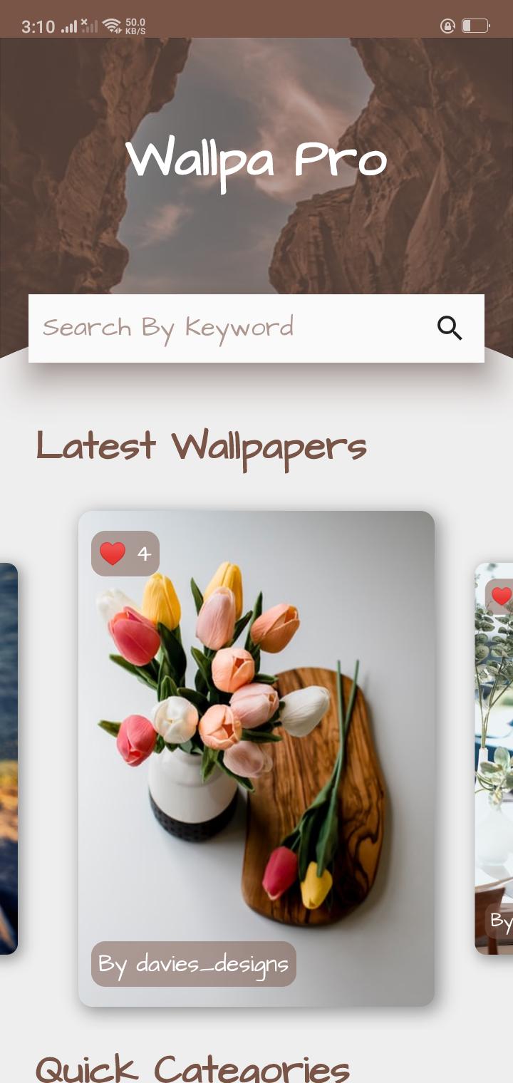 Wallpapro - One Tap Free HD Mobile Wallpapers 1.0.0 Screenshot 1