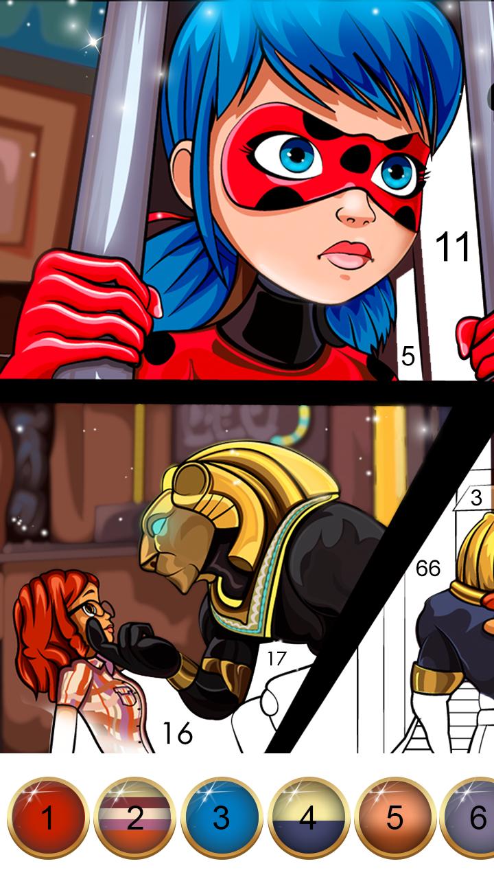 Miraculous Ladybug & Cat Noir. Color by number 1.1.2 Screenshot 10