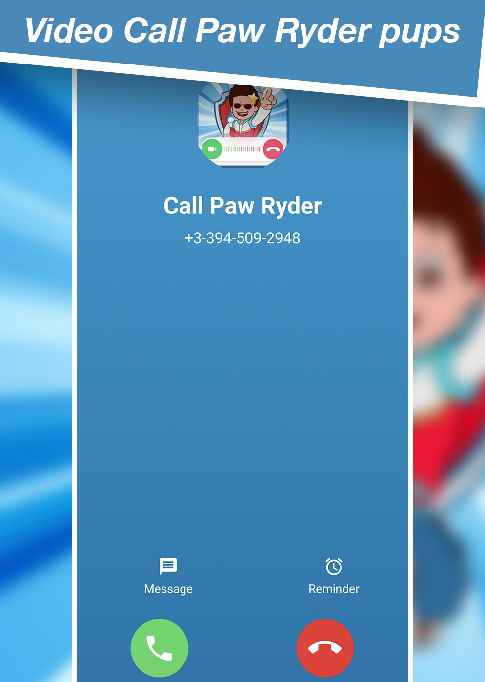 Video Call Paw Ryder pups - Chat and Call 1.2 Screenshot 2