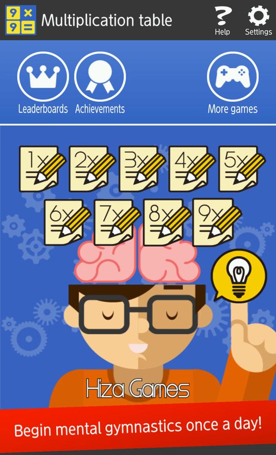 Multiplication table (Math, Brain Training Apps) 1.4.8 Screenshot 1