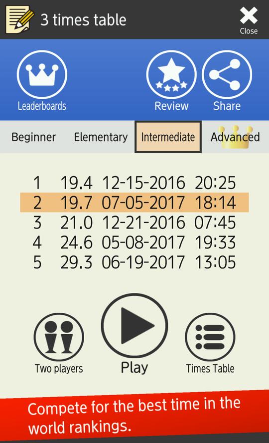 Multiplication table (Math, Brain Training Apps) 1.4.8 Screenshot 14