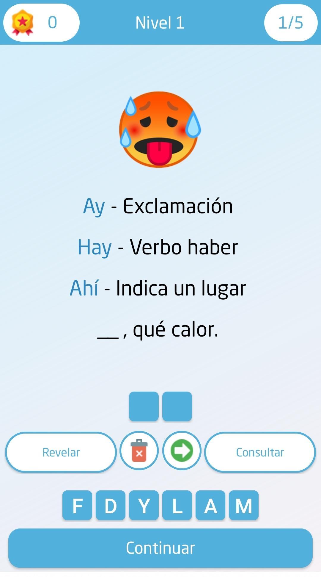 Juego de ortografía y gramática en Español 7 Screenshot 10