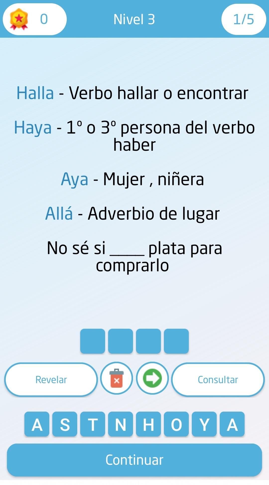Juego de ortografía y gramática en Español 7 Screenshot 12