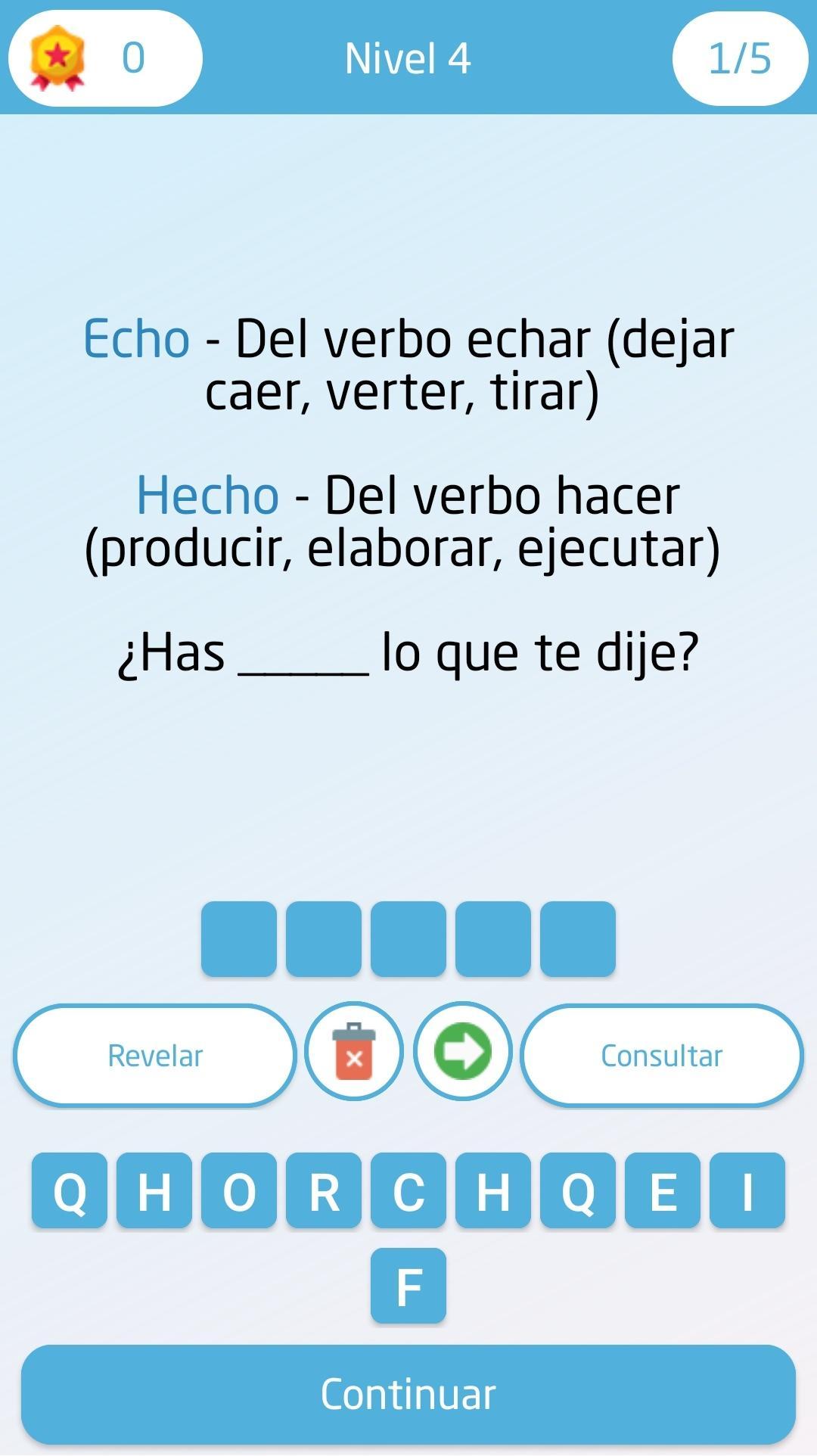 Juego de ortografía y gramática en Español 7 Screenshot 13