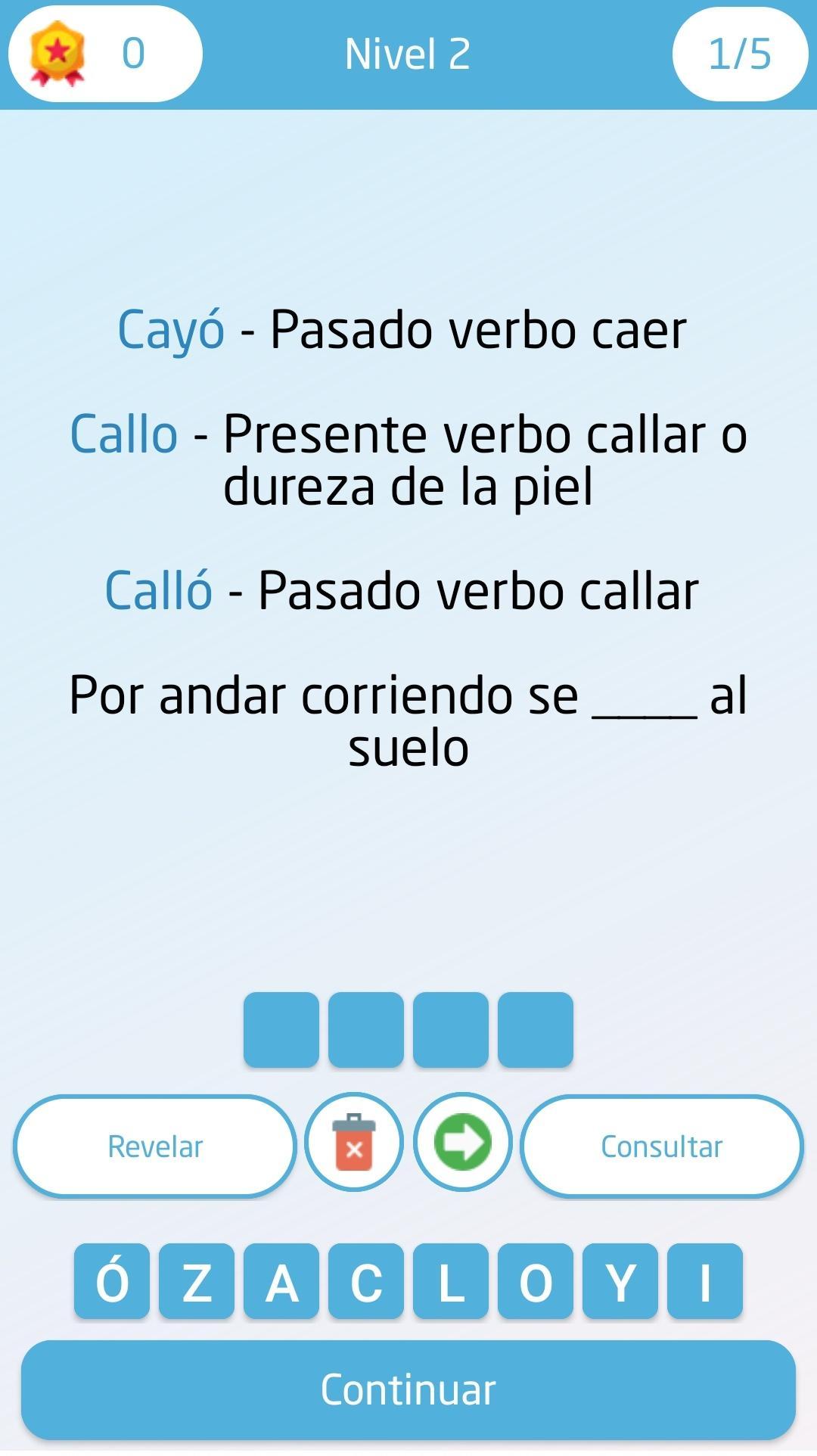 Juego de ortografía y gramática en Español 7 Screenshot 3