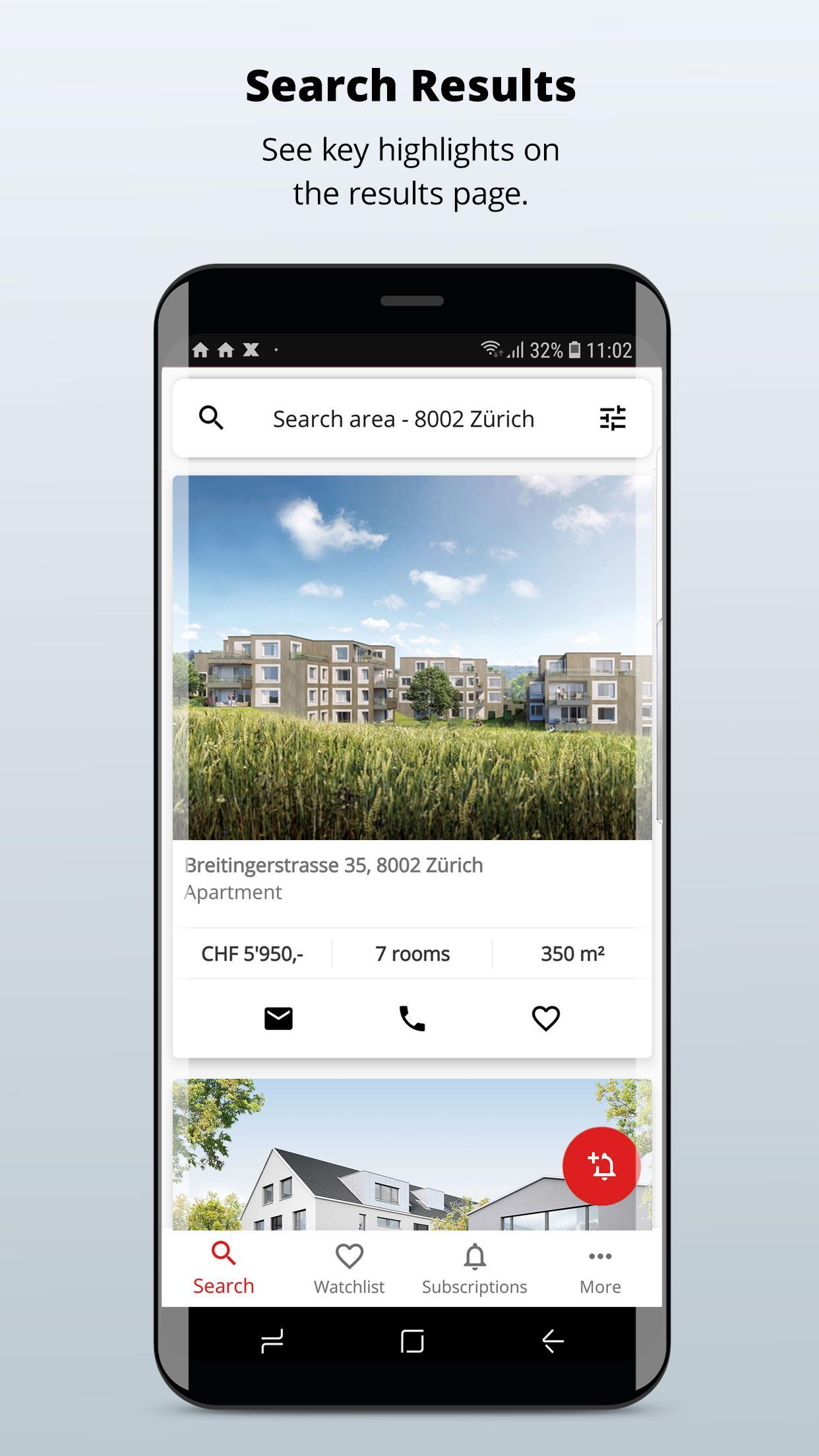 Homegate apartments to rent and houses to buy 11.0.1_2 Screenshot 1