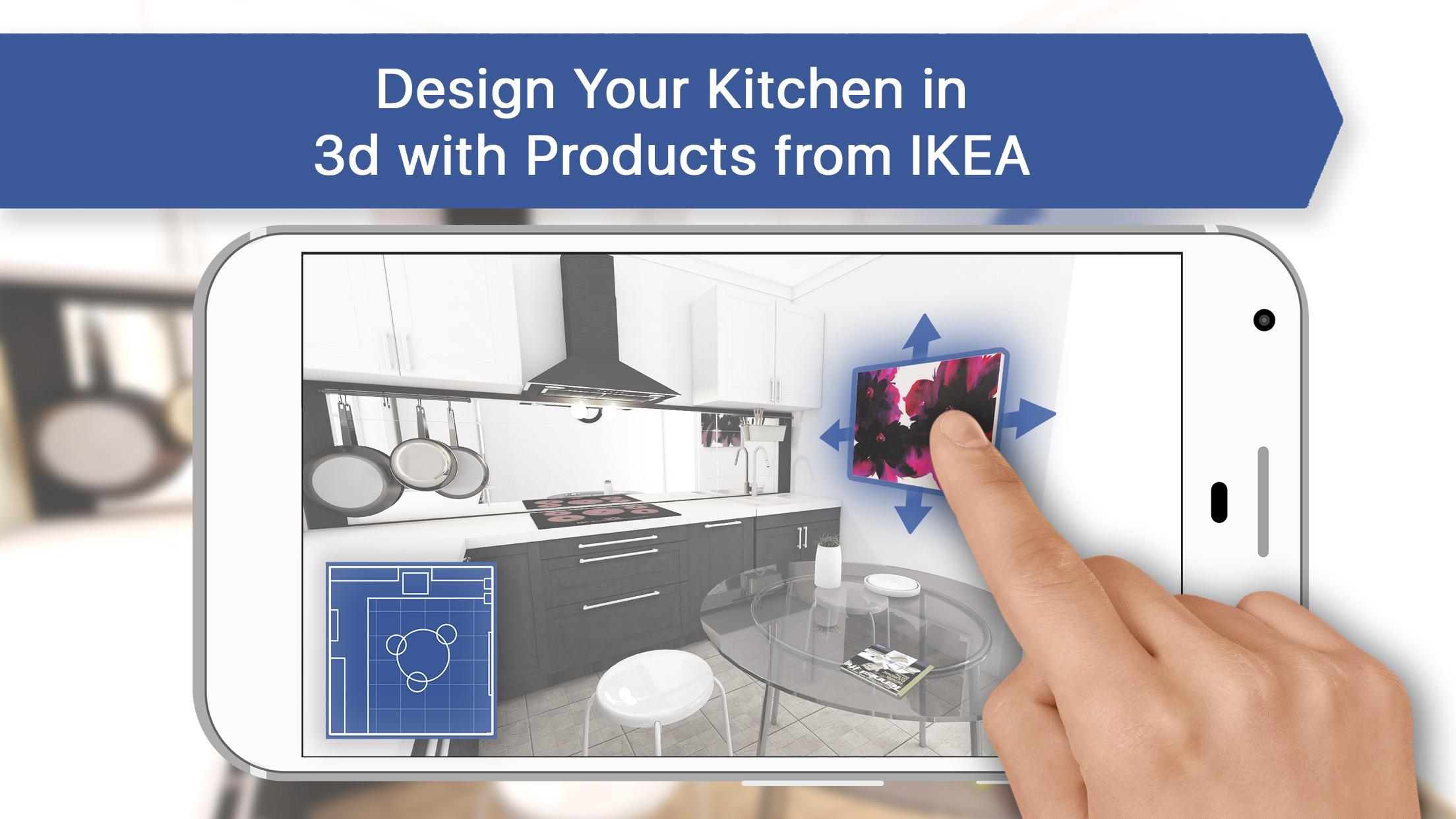 3D Kitchen Design for IKEA: Room Interior Planner 1000 Screenshot 1