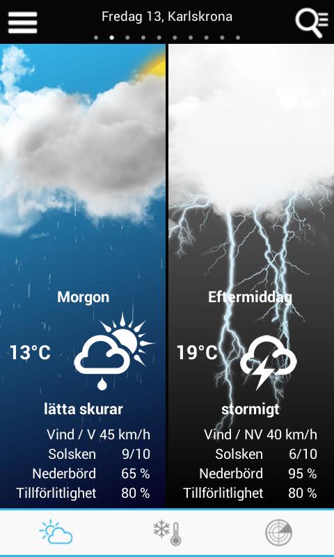 Weather for Sweden 3.7.8.16 Screenshot 1