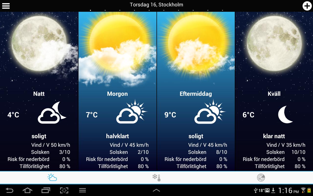 Weather for Sweden 3.7.8.16 Screenshot 8