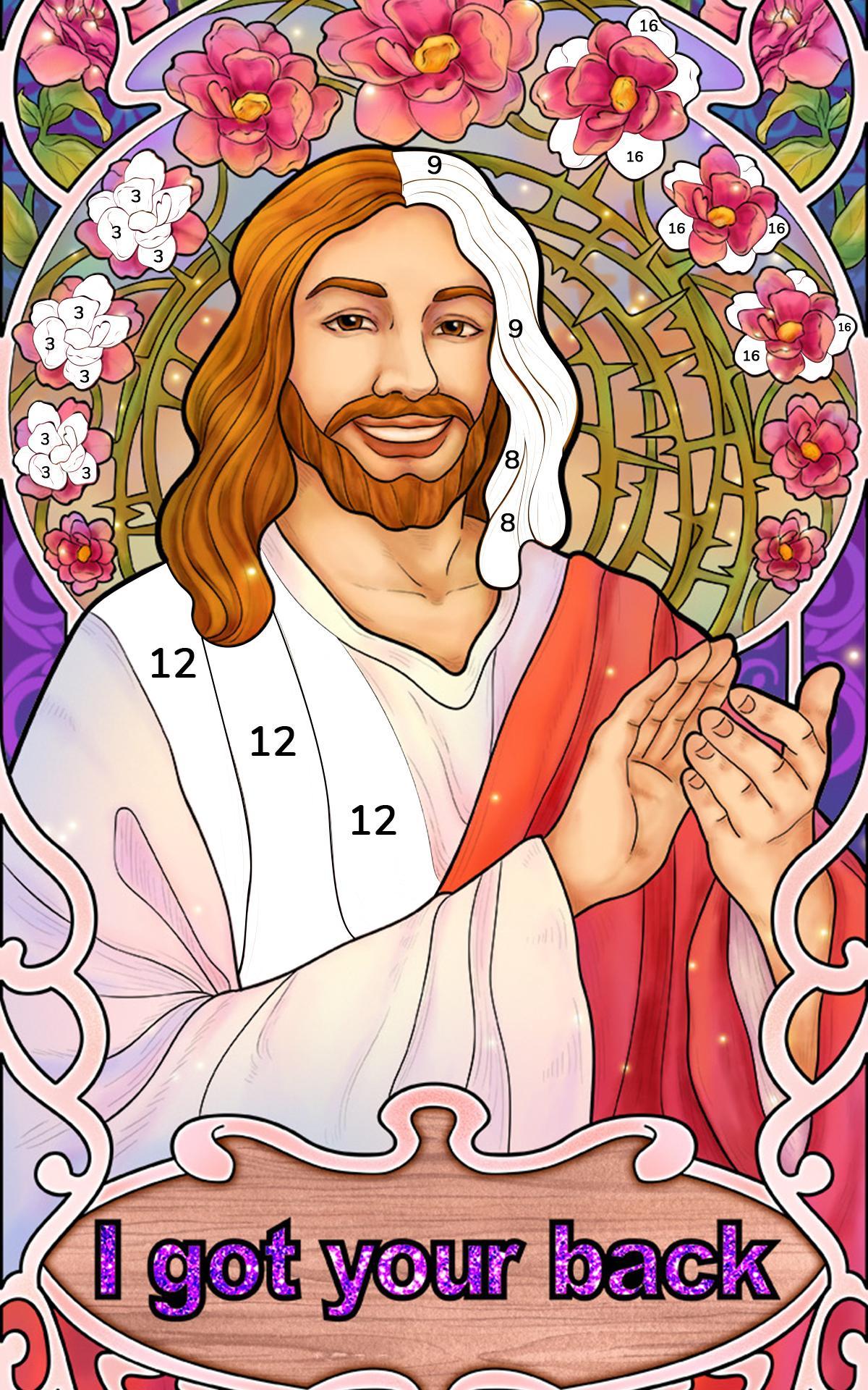 Bible Coloring Paint by Number, Free Bible Games 2.1.14 Screenshot 9