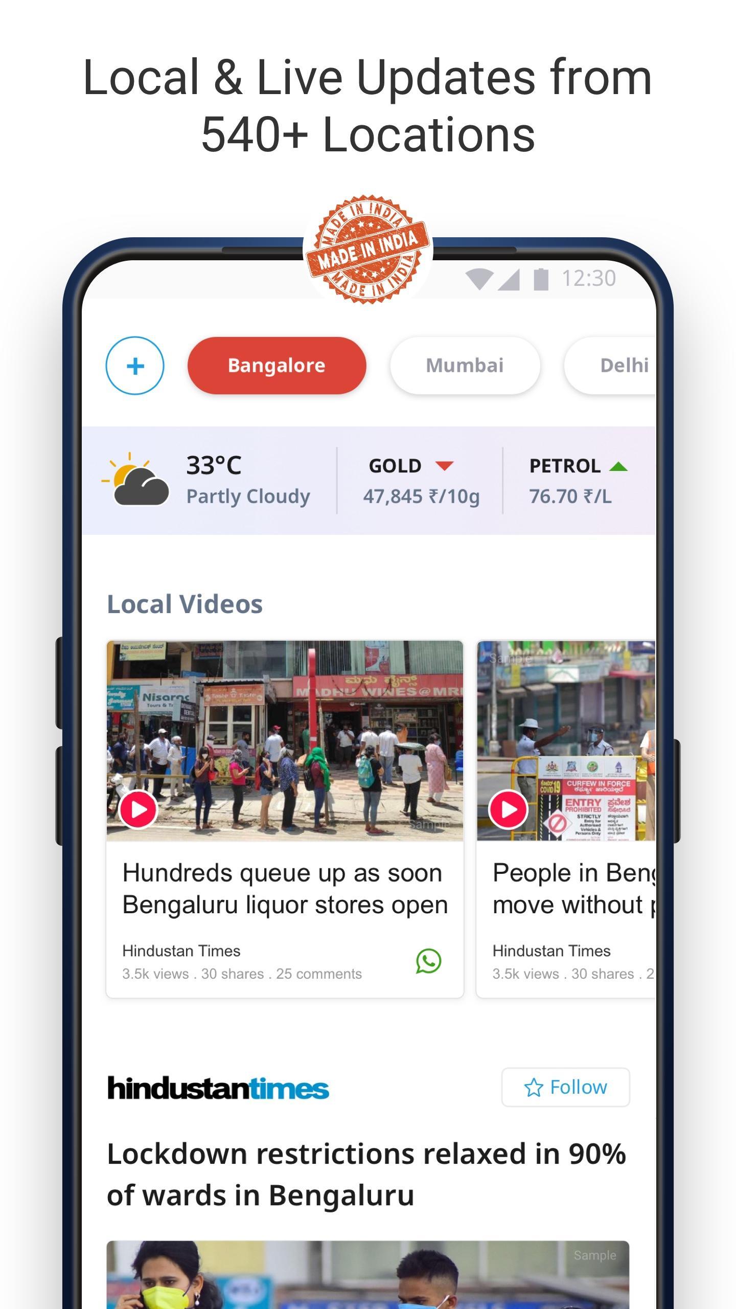 Dailyhunt 100% Indian App for News & Videos 16.1.2 Screenshot 6