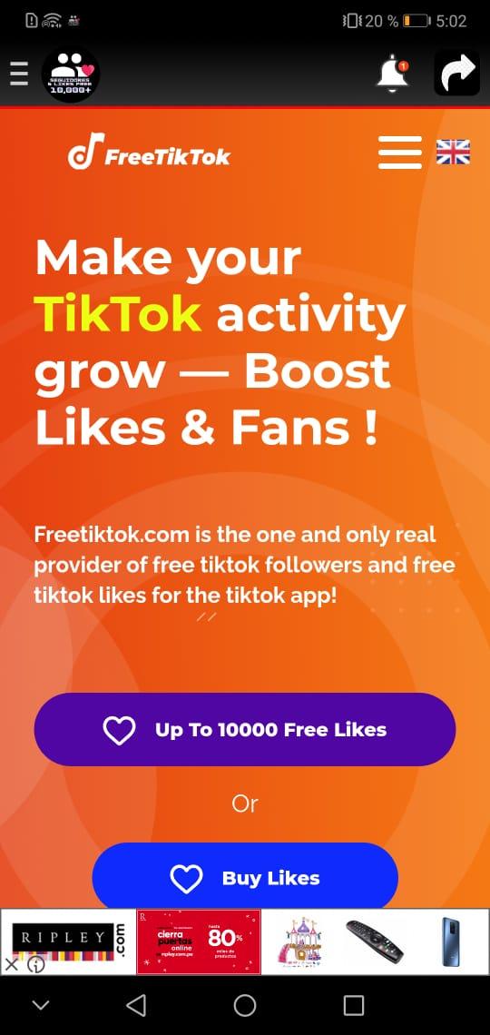 Likes, Seguidores & Vistas para Tiktok Pro 10.3 Screenshot 5