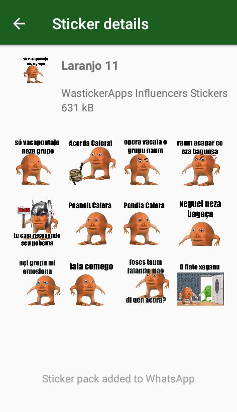 WAstickerApps Laranjo Memes Adesivos 1.0 Screenshot 4