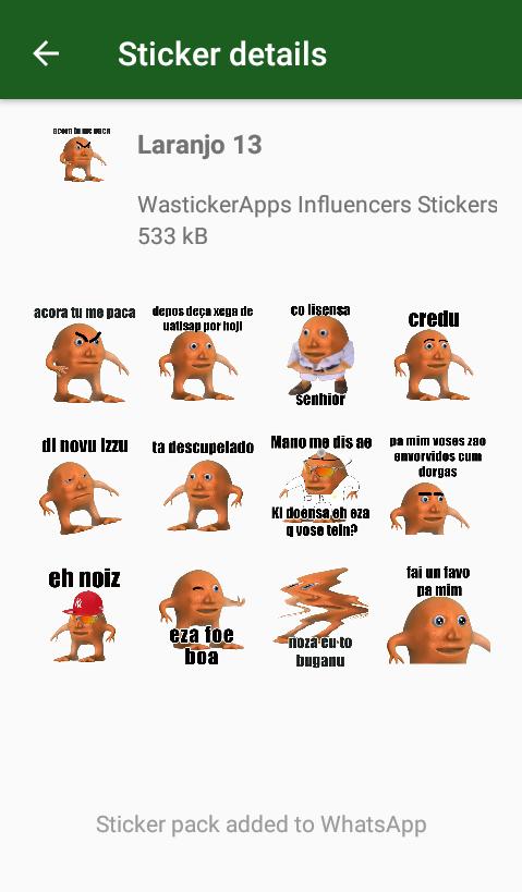 WAstickerApps Laranjo Memes Adesivos 1.0 Screenshot 5