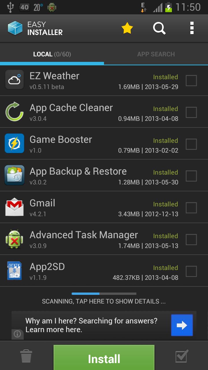 Easy Installer Apps On SD 3.1.9 Screenshot 2