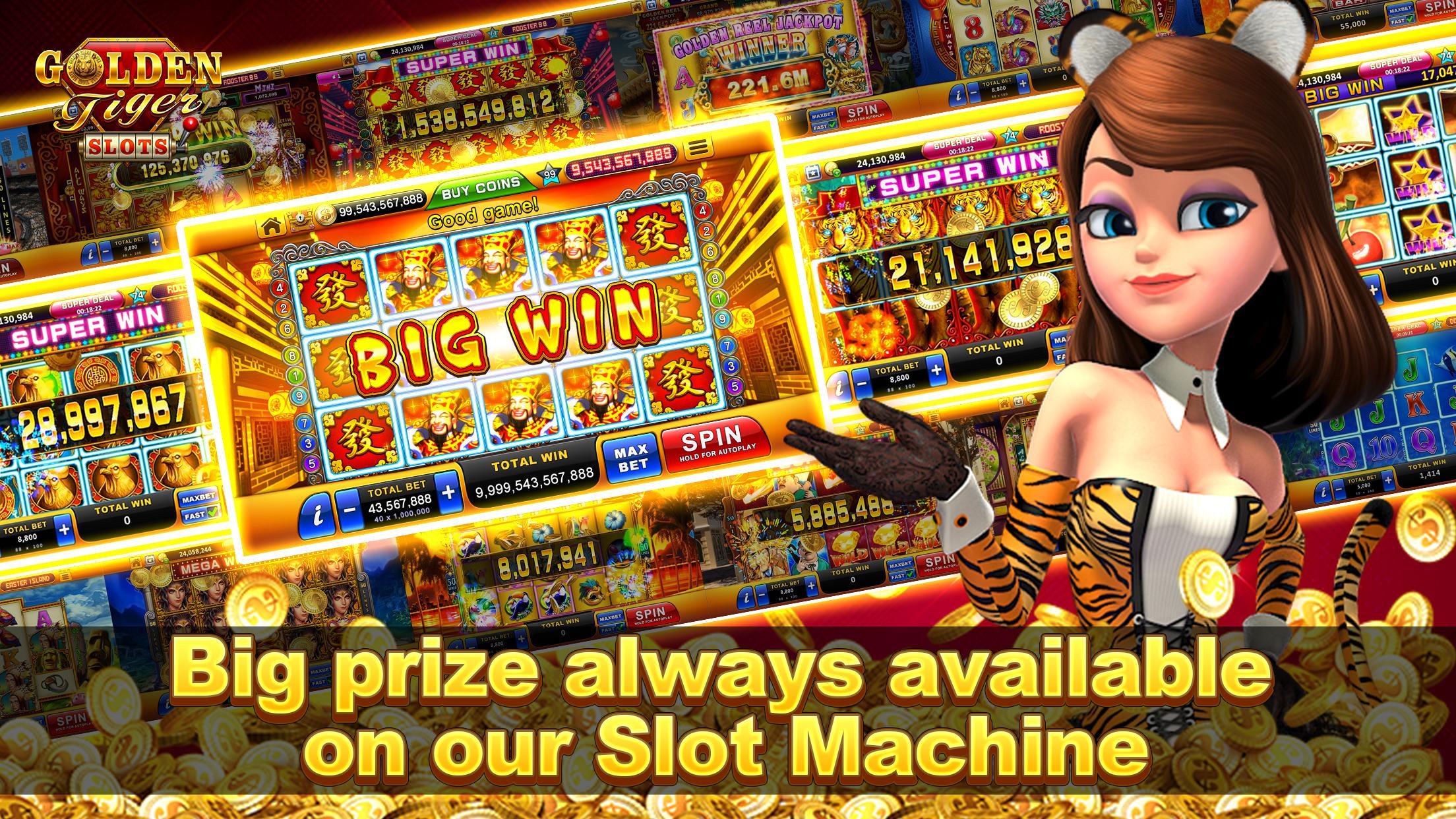 Golden Tiger Slots - Online Casino Game 2.0.8 Screenshot 1
