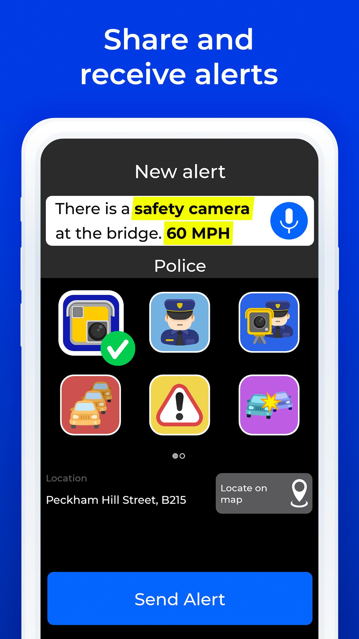 Radarbot Free: Speed Camera Detector & Speedometer 7.4.1 Screenshot 4