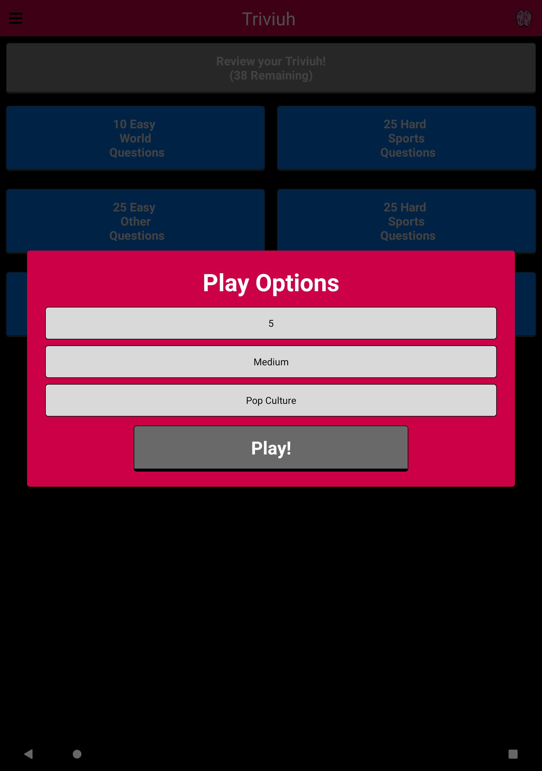 Triviuh Spaced Repetition Trivia App 1.10 Screenshot 15