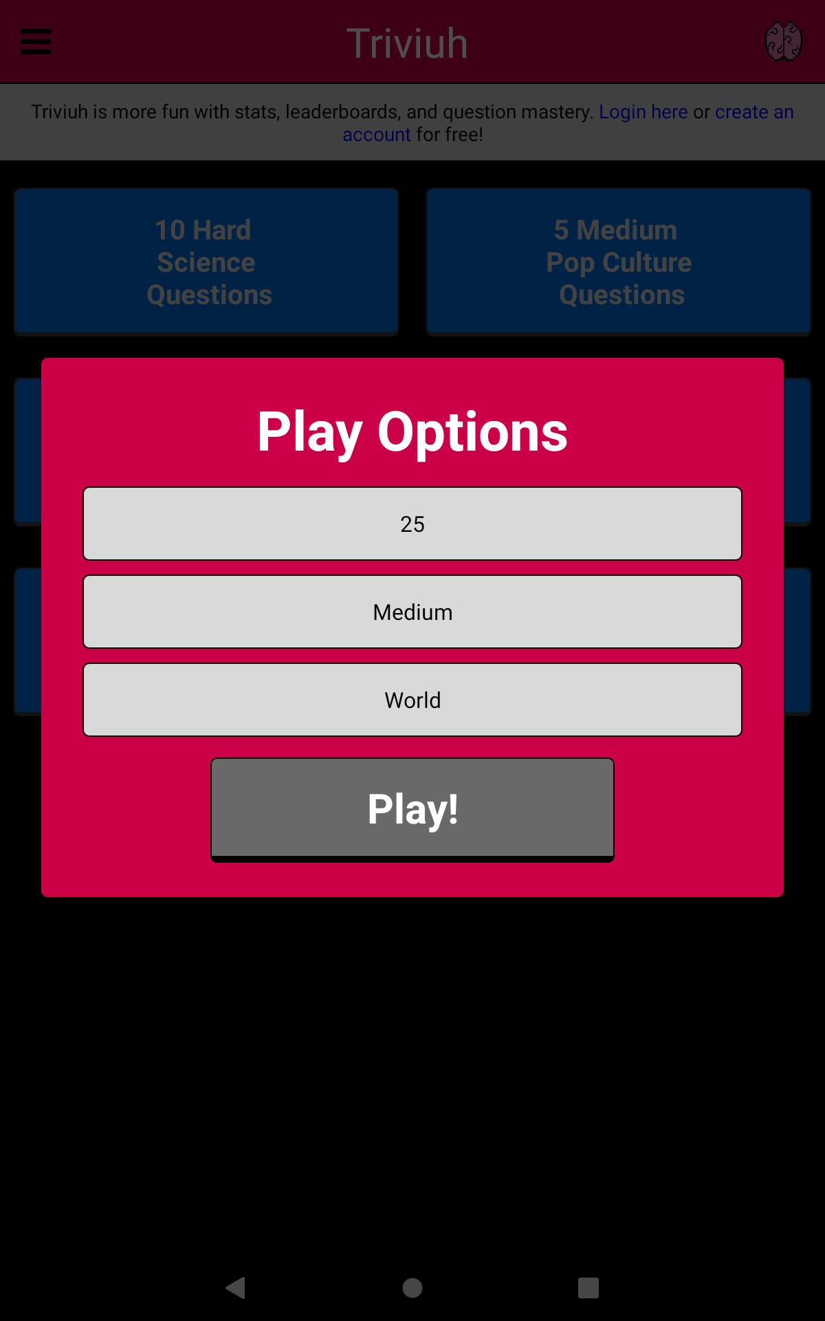 Triviuh Spaced Repetition Trivia App 1.10 Screenshot 23