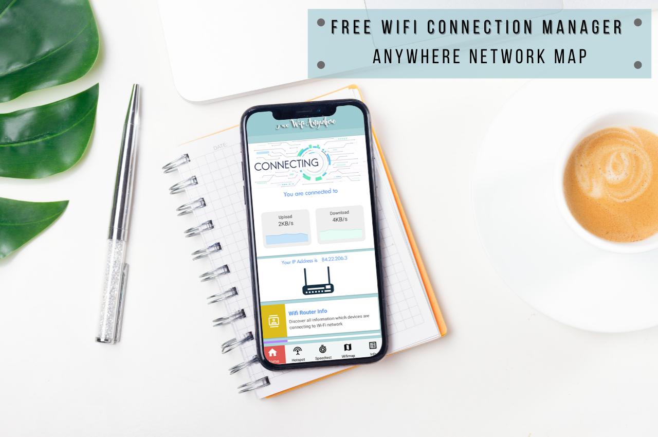 Free Wifi Connection manager Anywhere Network Map 1.11 Screenshot 1