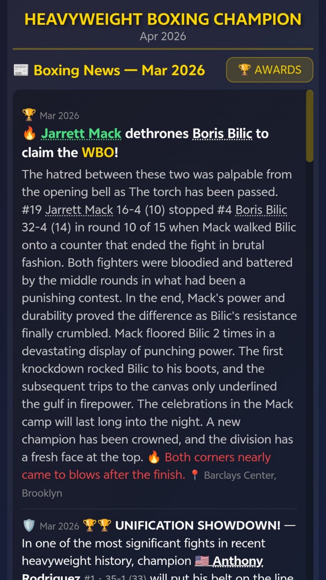 Sim: Heavyweight Boxing 10.2 Screenshot 30