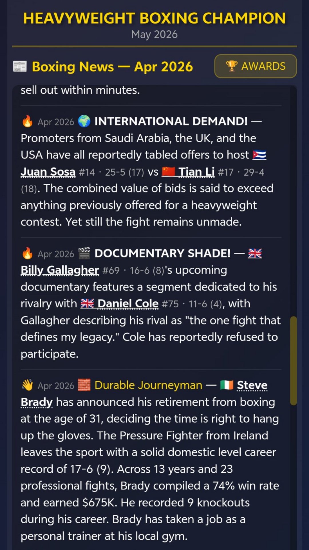 Sim: Heavyweight Boxing 10.2 Screenshot 31