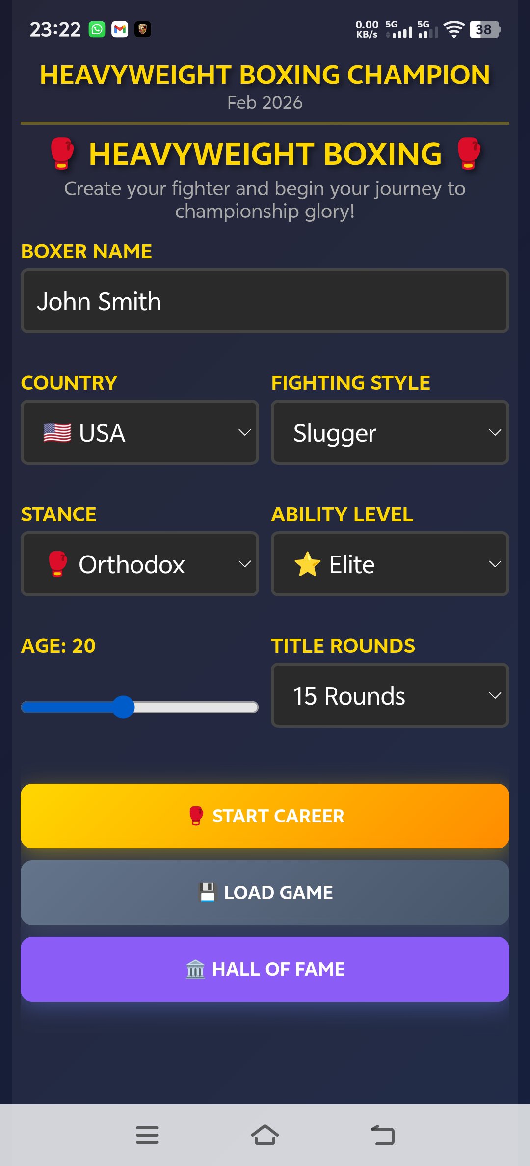 Sim: Heavyweight Boxing 10.2 Screenshot 9