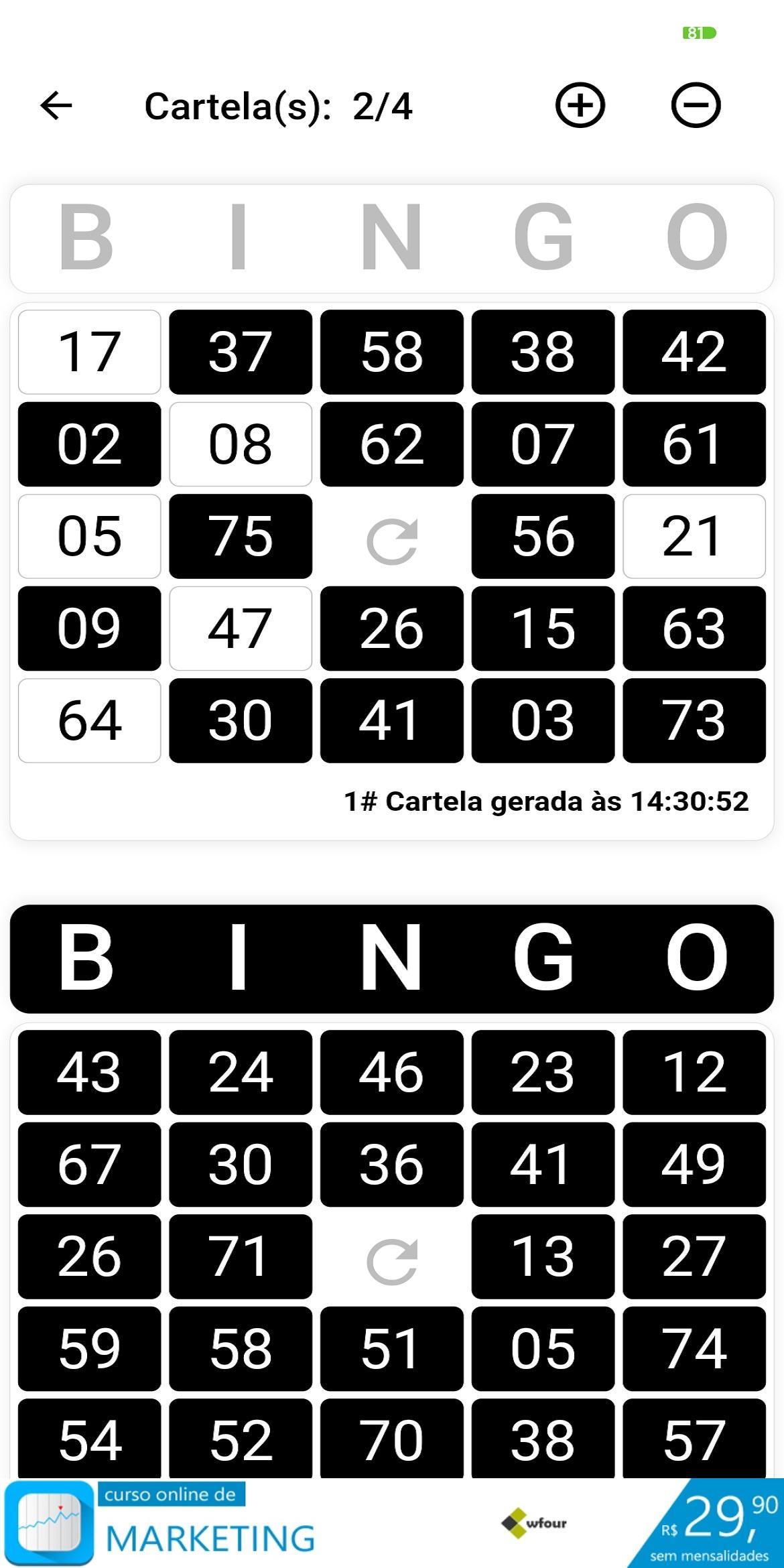 Bingo Simples 2.0.1 Screenshot 2