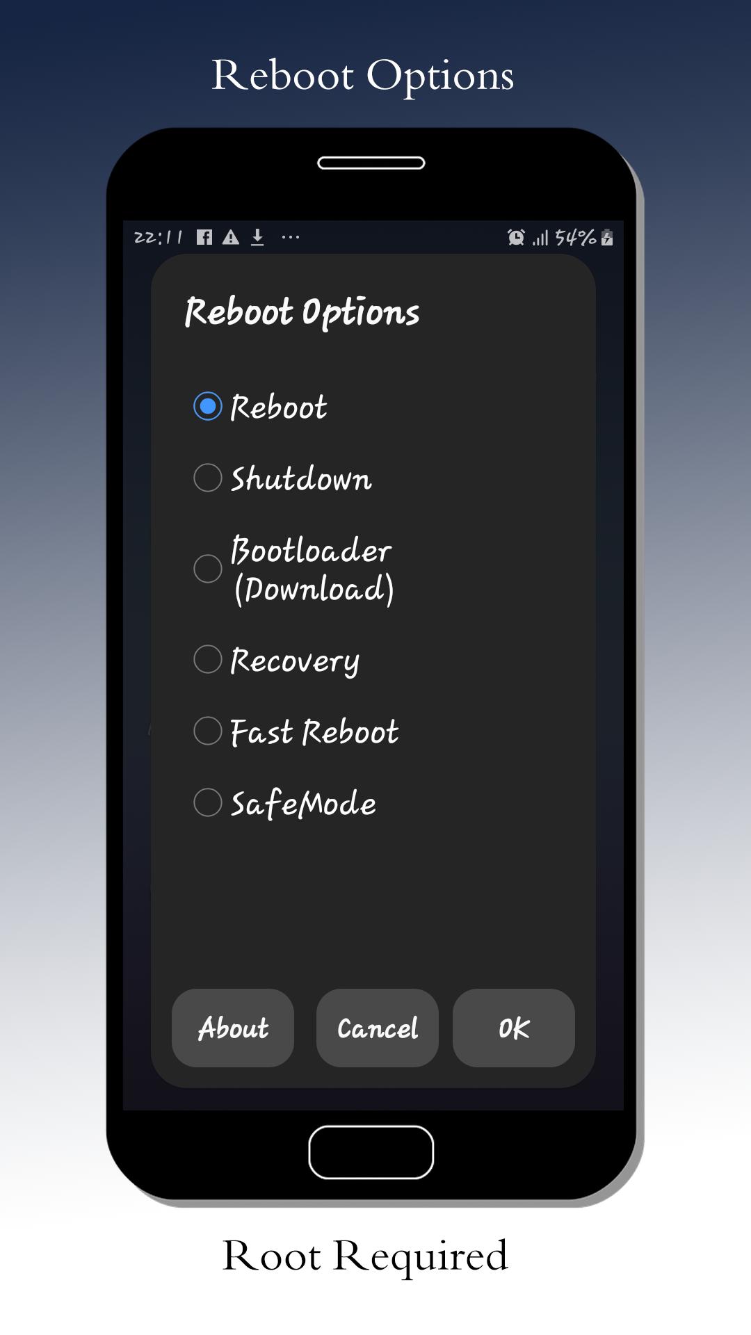 reboot options 2.1.0 Screenshot 1