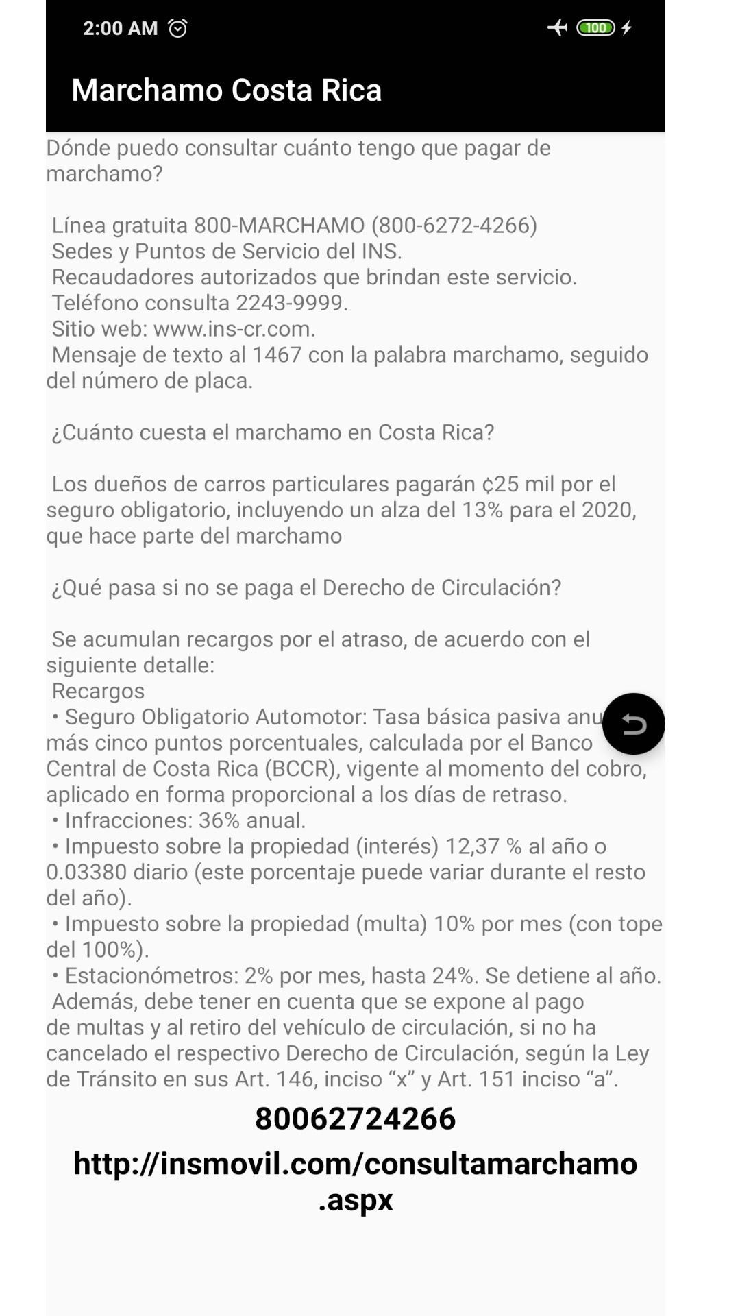 Consulta Marchamo Costa Rica 2 Screenshot 2