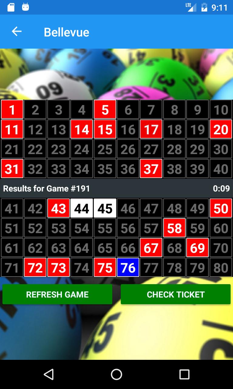 Bellevue Keno 2.89 Screenshot 3