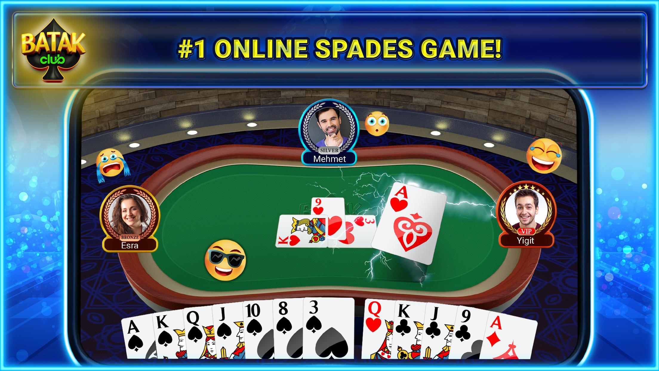 Batak Club Online & Offline Spades Game 7.0.15 Screenshot 1