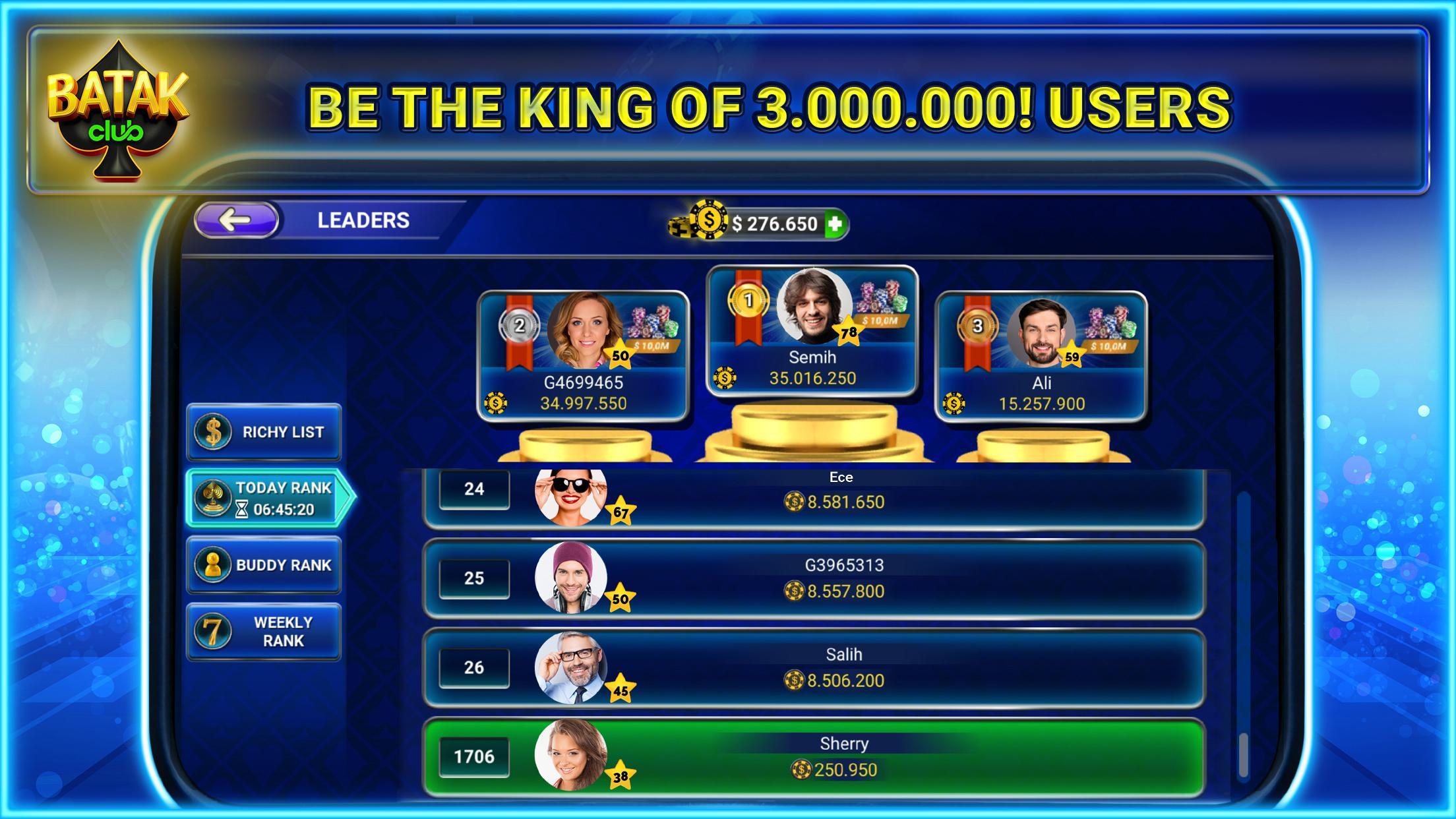 Batak Club Online & Offline Spades Game 7.0.15 Screenshot 3