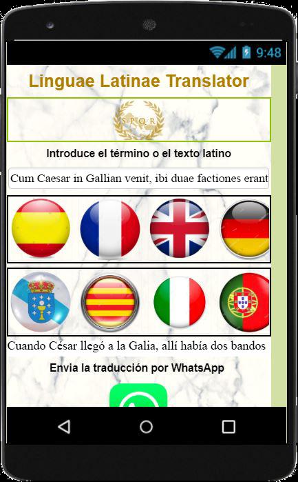 Latin - Multilingual Translator 1.1 Screenshot 2
