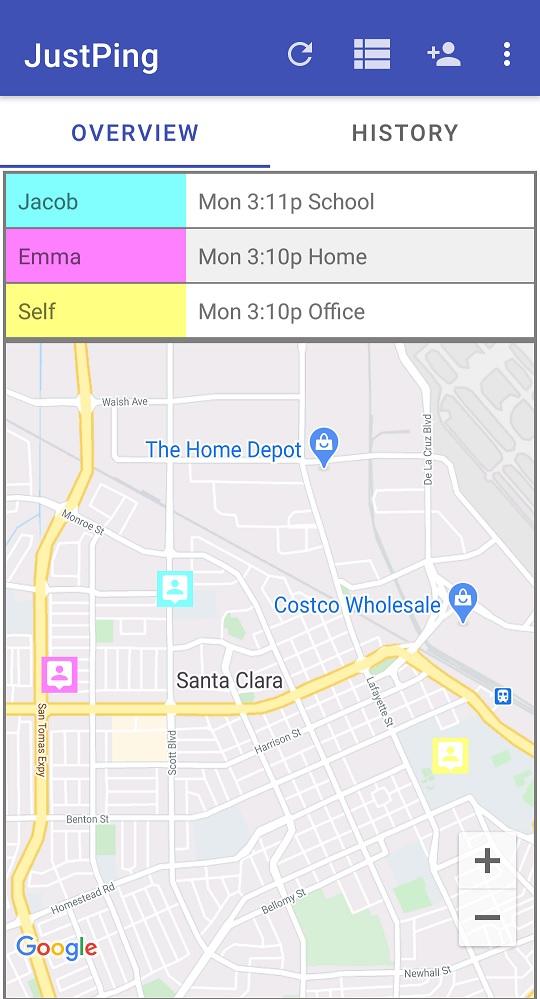 JustPing Family Locator, GPS Tracker, Child Safety 1.1.21 Screenshot 1