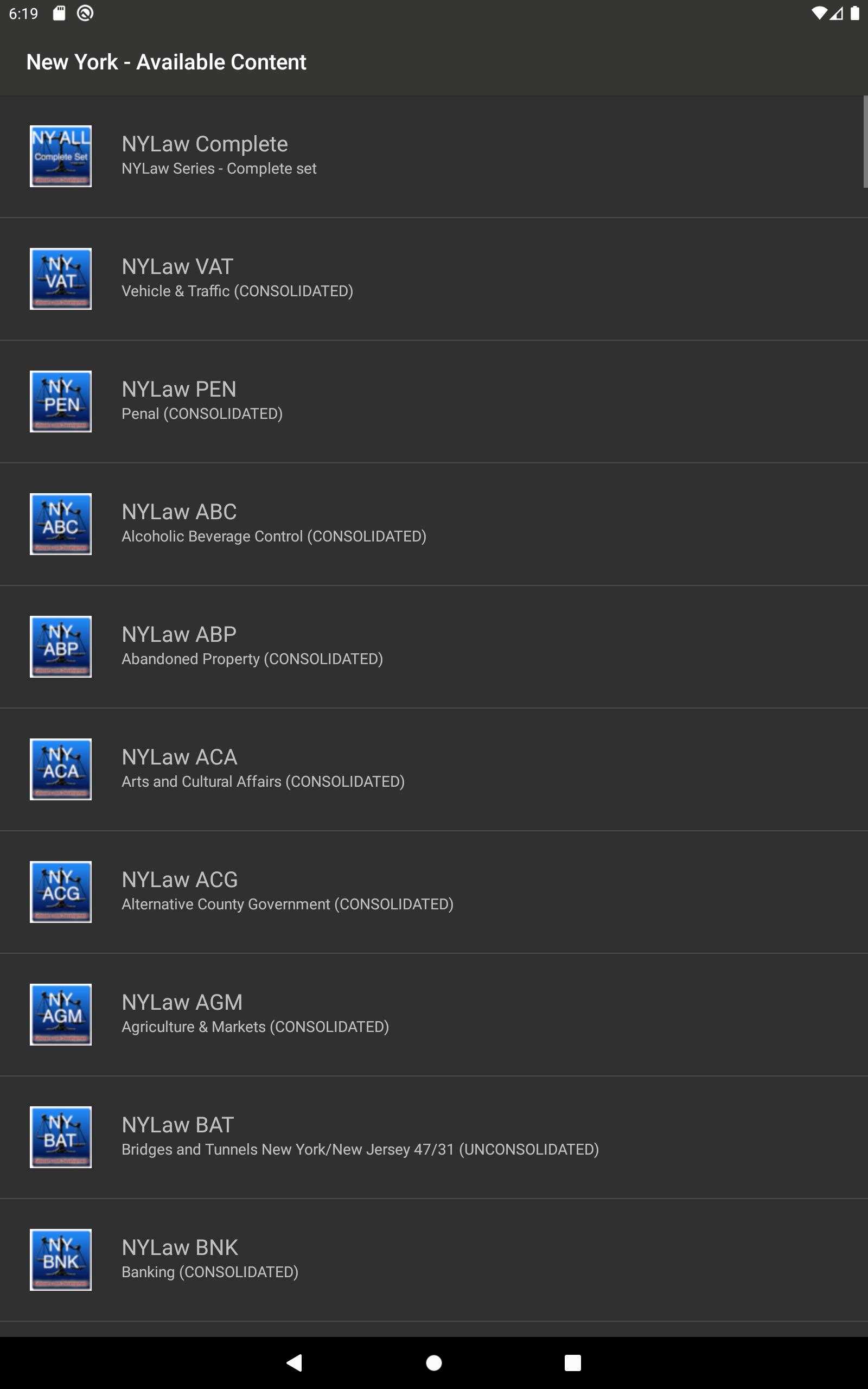 State Statute amp; Federal Law 11.10.0 Screenshot 13