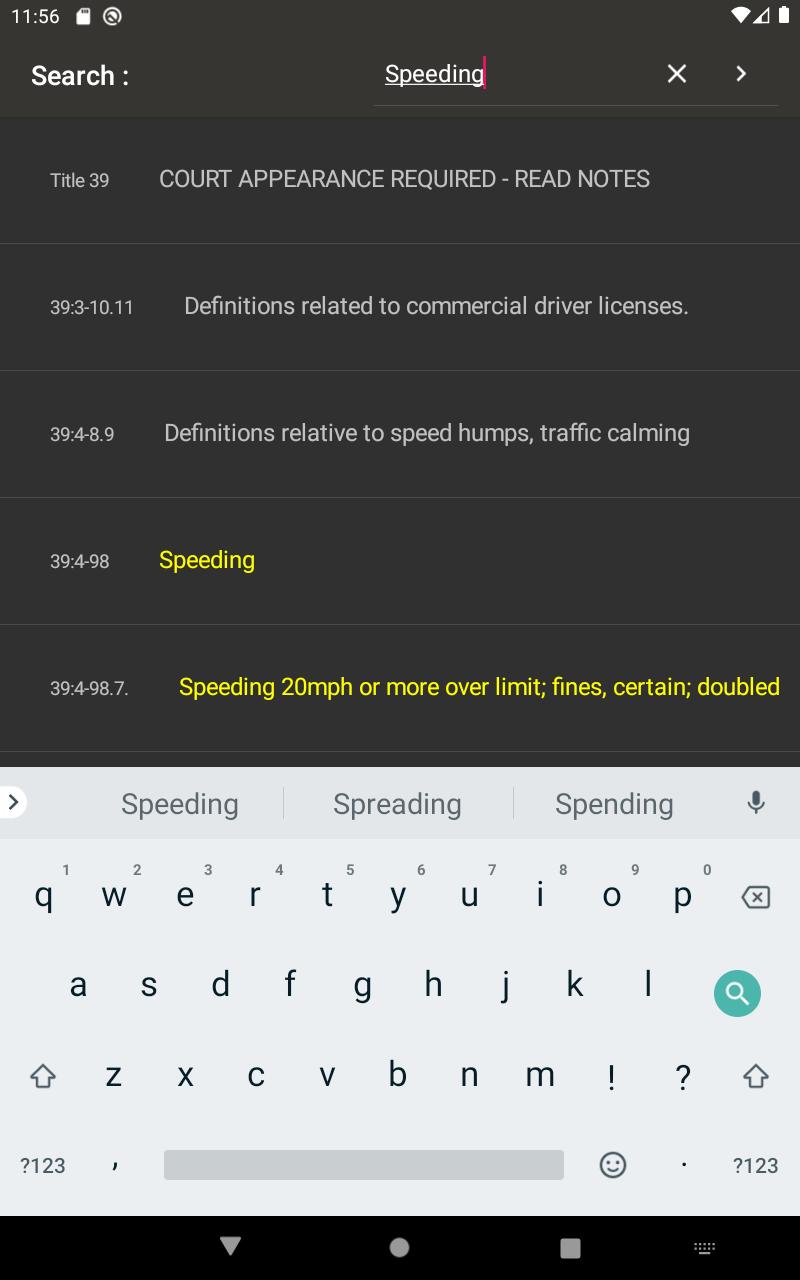 State Statute amp; Federal Law 11.10.0 Screenshot 15