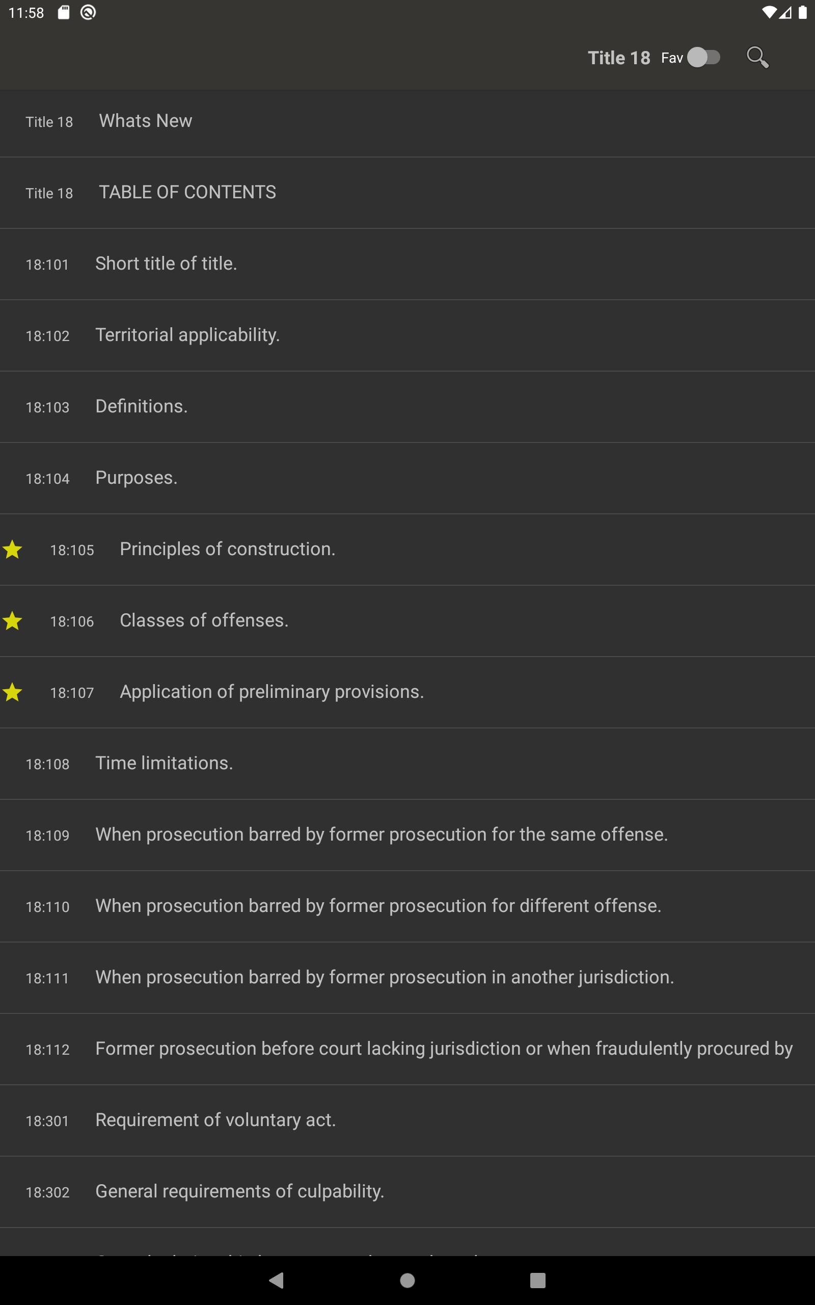 State Statute amp; Federal Law 11.10.0 Screenshot 22