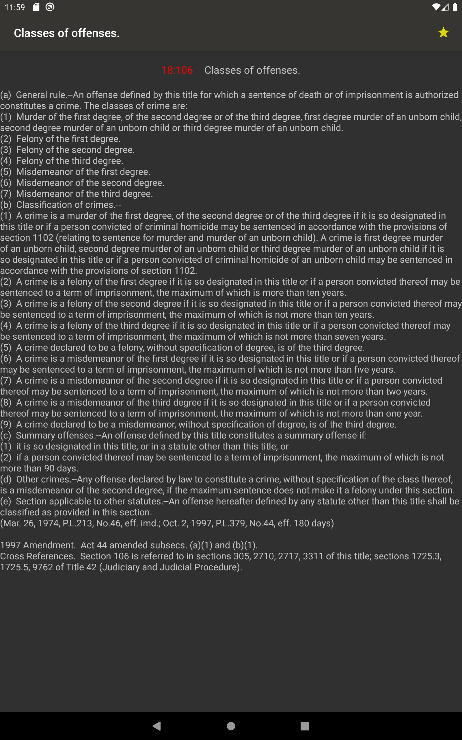 State Statute amp; Federal Law 11.10.0 Screenshot 24